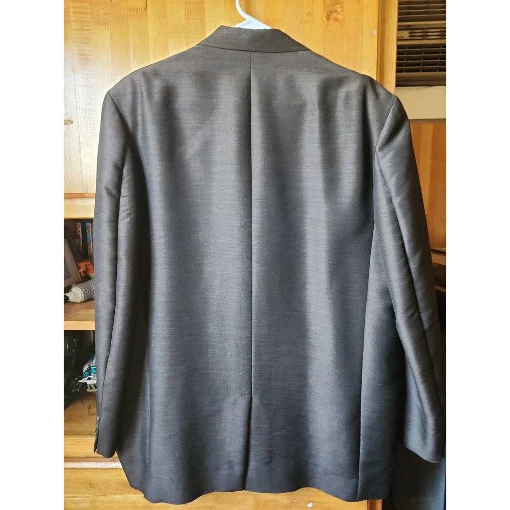 VTG Chung Hang Hong Kong Charcoal Gray Blazer Sport Coat 3-Button Wool Jacket